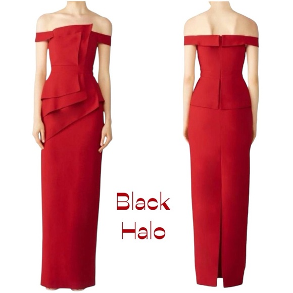 Black Halo Dresses & Skirts - Black Halo Eve Red Off Shoulder Party Event Occasion Maxi Dress NWOT Size 2